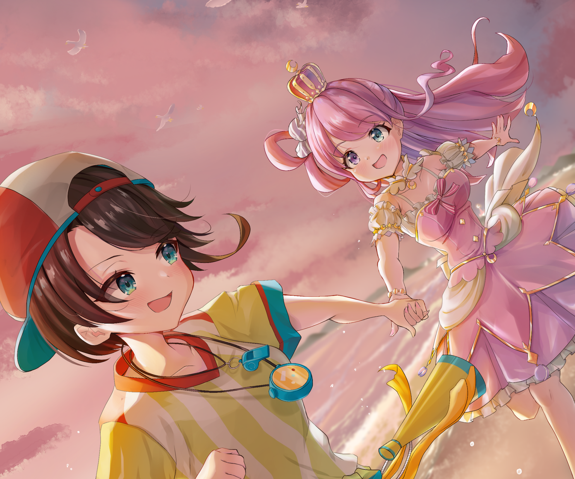 Download Hololive Oozora Subaru Himemori Luna Anime Virtual Youtuber HD Wallpaper by kairono3jou