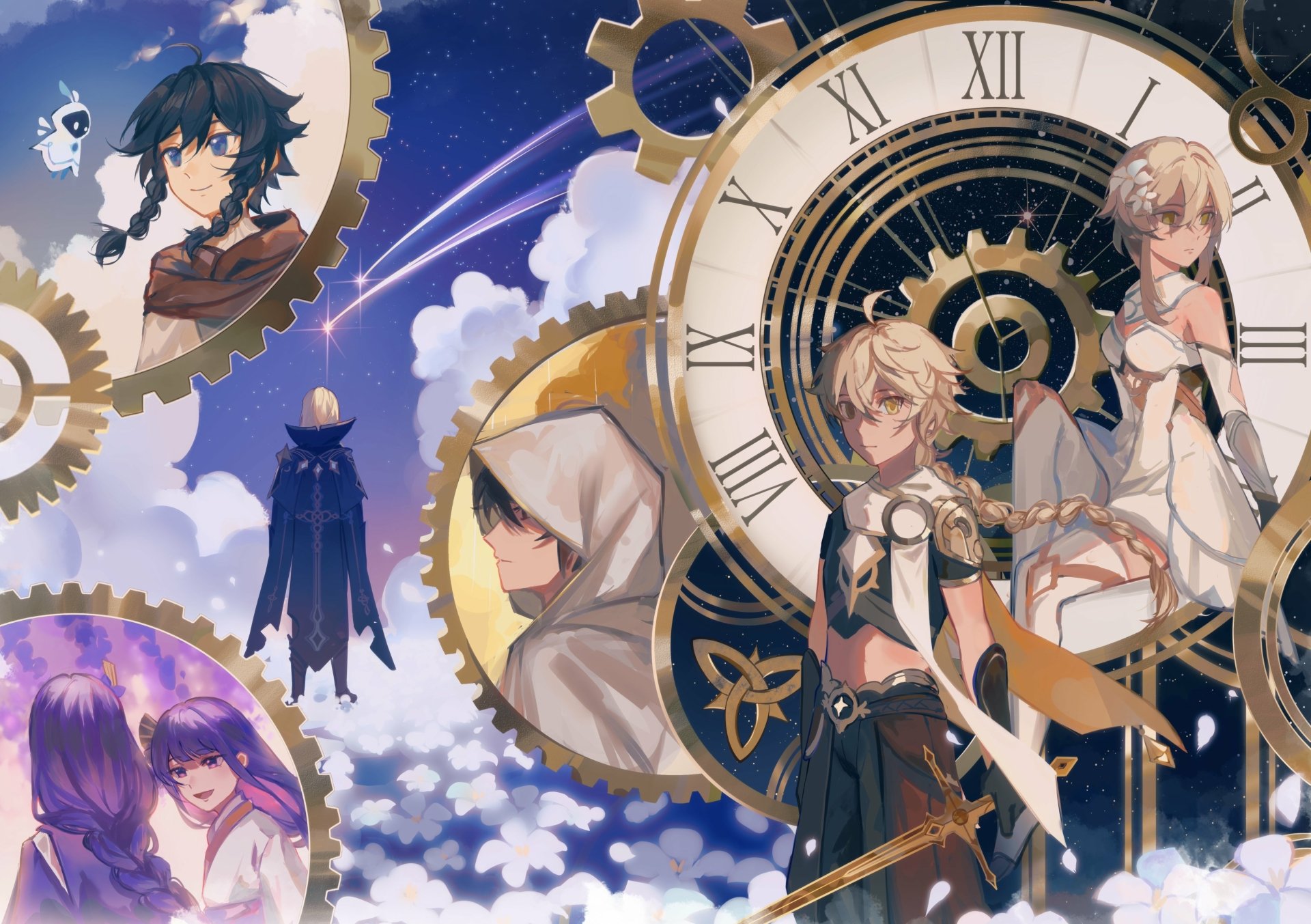 Download Aether (Genshin Impact) Zhongli (Genshin Impact) Dainsleif (Genshin Impact) Baal Raiden Shogun (Genshin Impact) Venti (Genshin Impact) Video Game Genshin Impact 4k Ultra HD Wallpaper by Astruma