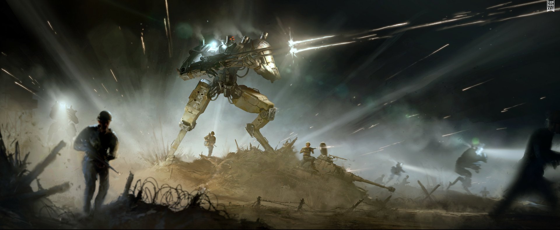 Download Sci Fi Robot HD Wallpaper by Eryk Szczygieł | 3840x1578 ...