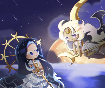 Sea Fairy Cookie (Cookie Run) Moonlight Cookie (Cookie Run) video game COOKIE RUN: KINGDOM HD Desktop Wallpaper | Background Image
