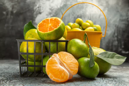 A vibrant HD desktop wallpaper featuring an appealing assortment of fresh fruit, perfect for a colorful background.