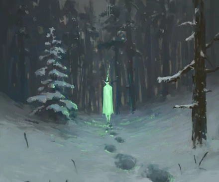  Spirit in snowy forest by Ilya Popov