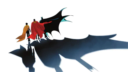 Dynamic Batman and Superman comic duo featuring Robin from DC Comics, portrayed in a vibrant HD desktop wallpaper.