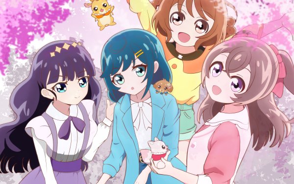 Anime Delicious Party Precure Fuwa Kokone Hanamichi Ran Kasai Amane Nagomi Yui HD Wallpaper | Background Image