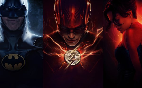 Movie The Flash (2023) Sasha Calle Michael Keaton Ezra Miller HD Wallpaper | Background Image