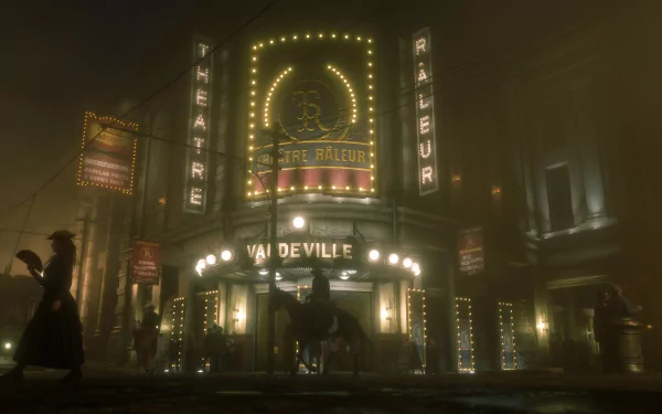  Red Dead Redemption 2 - Saint Denis theater at night