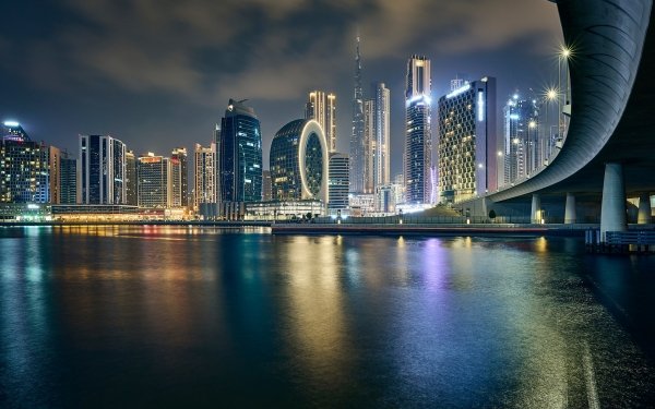 Man Made Dubai Cities United Arab Emirates Skyscraper HD Wallpaper | Background Image