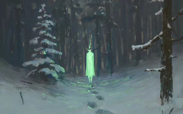  Spirit in snowy forest by Ilya Popov
