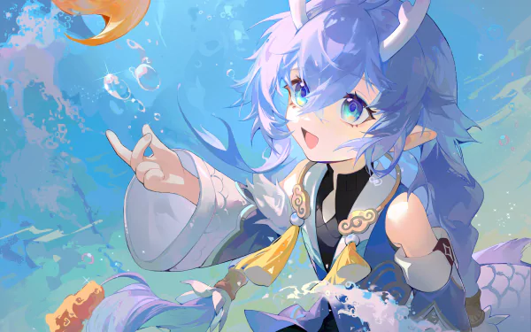 4K Ultra HD PC desktop wallpaper featuring Bailu from the video game Honkai: Star Rail in vibrant, detailed anime-style artwork.