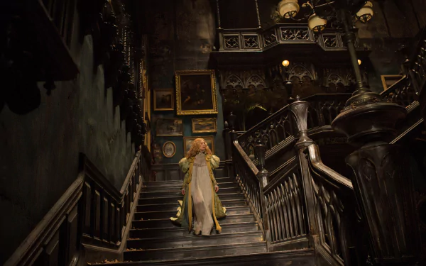 Mia Wasikowska in Crimson Peak movie, HD desktop wallpaper and background.