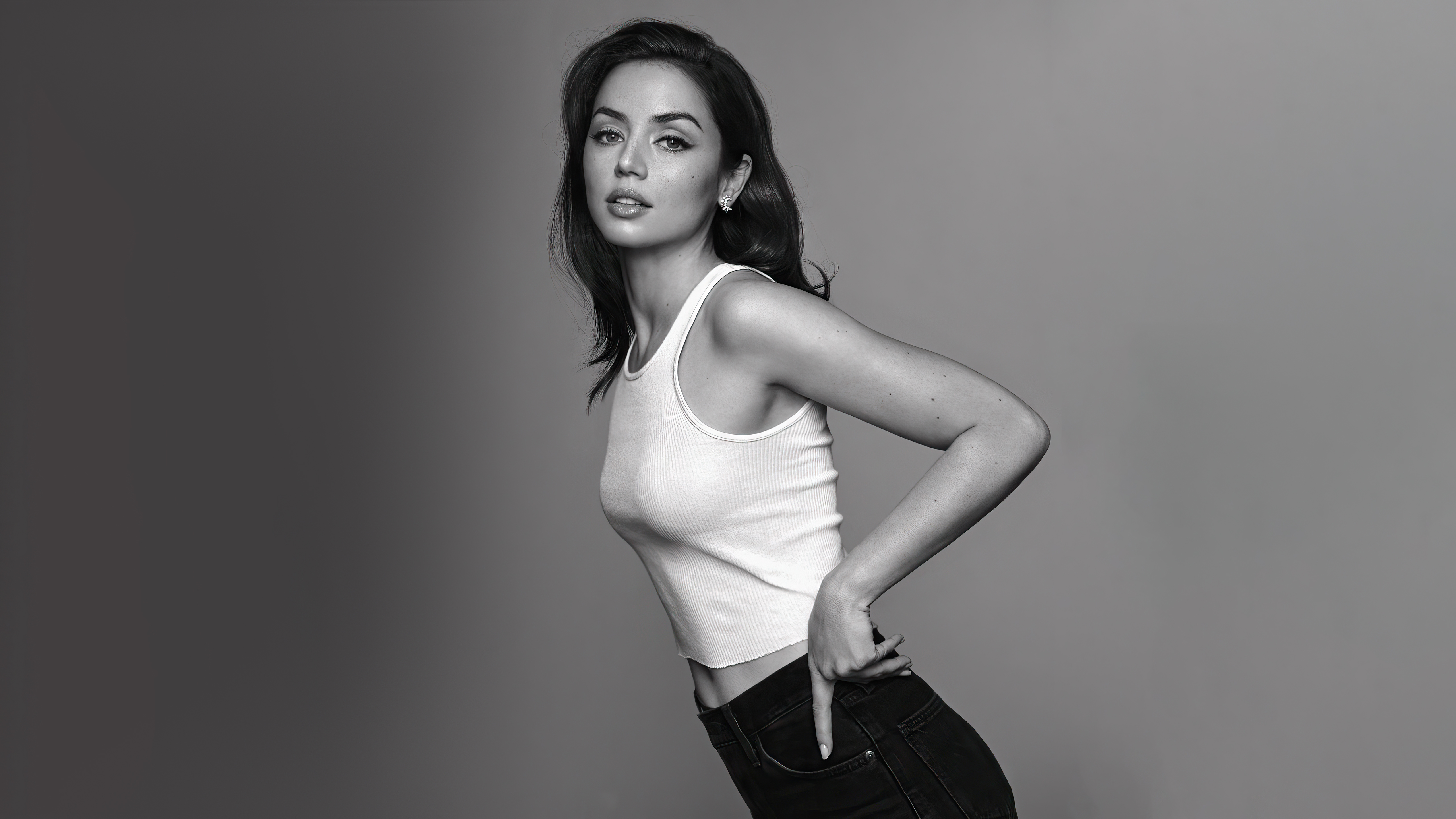 Ana De Armas In Timeless Black White Cuban Celebrity 4K Ultra HD Ana De Armas In Timeless Black White Cuban Celebrity 4K Ultra HD
