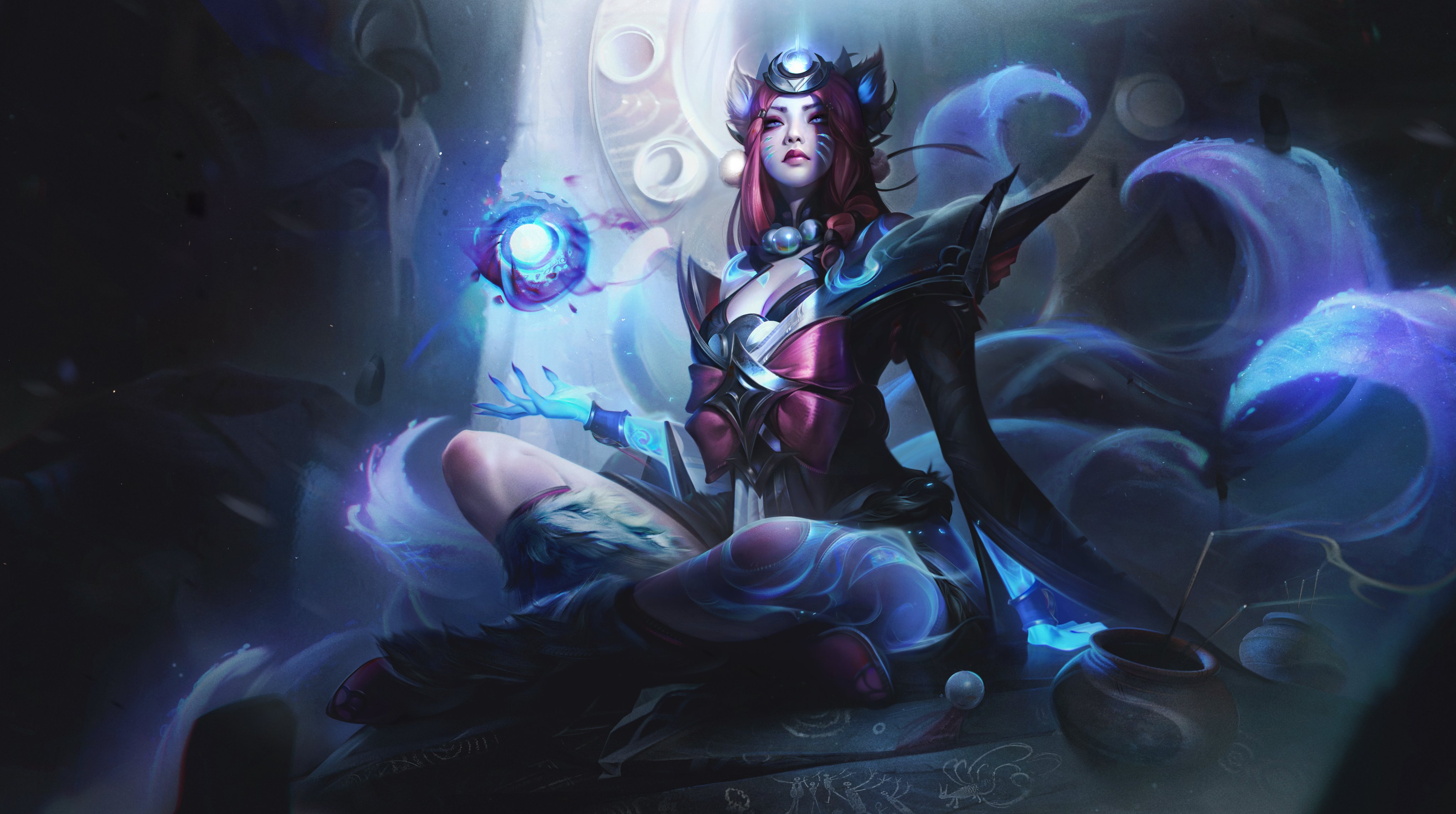 Live wallpaper Ahri from League of Legends / download to desktop