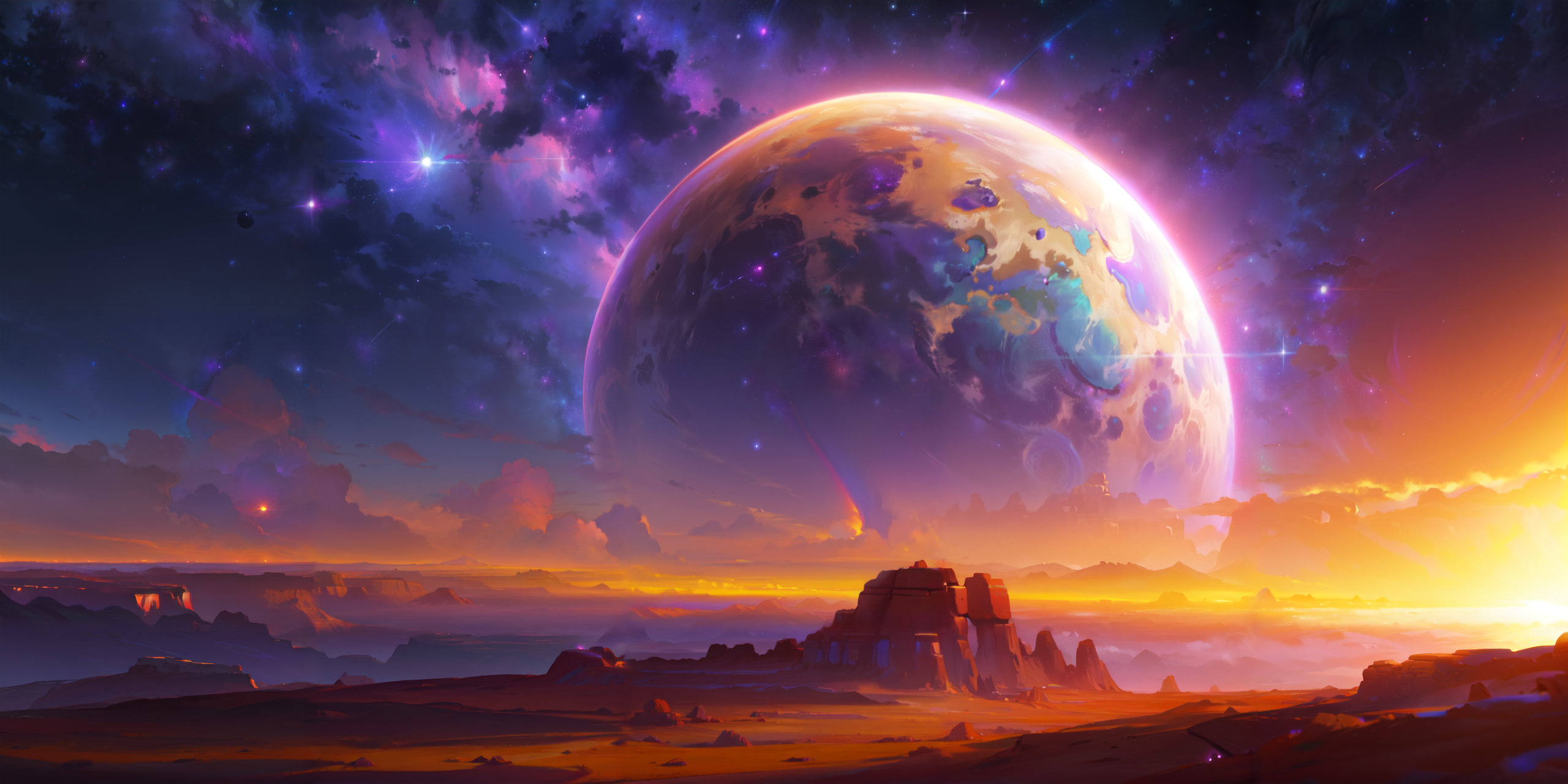space Fantasy art Moon Planet HD Wallpapers  Desktop and Mobile Images   Photos