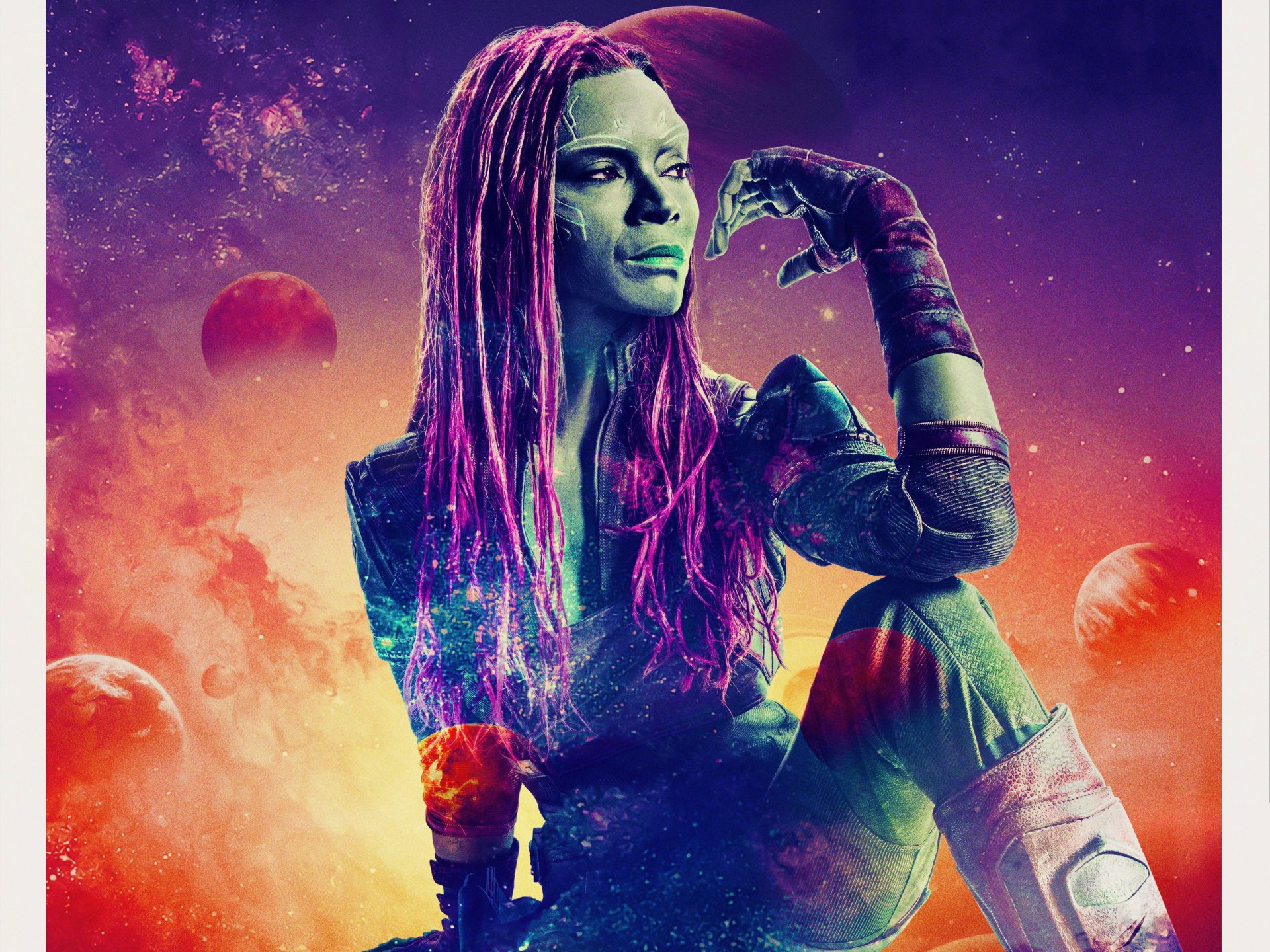Download Zoe Saldana Gamora Movie Guardians Of The Galaxy Vol. 3 HD Wallpaper
