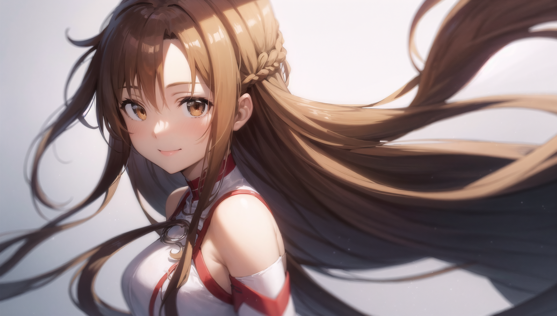 Asuna Yuuki from Sword Art Online - a captivating HD desktop wallpaper featuring the beloved Anime character in a stunning background.