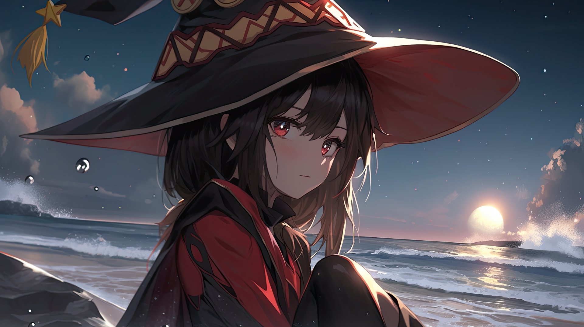 Wallpaper girl, background, anime, art, megumin, kono subarashii sek'ai is  shukufuku wo for mobile and desktop, section сёдзё, resolution 2560x1440 -  download