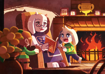 Toriel (Undertale) Chara (Undertale) Asriel (Undertale) video game Undertale HD Desktop Wallpaper | Background Image