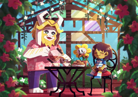 Frisk (Undertale) Flowey (Undertale) Asgore (Undertale) video game Undertale HD Desktop Wallpaper | Background Image
