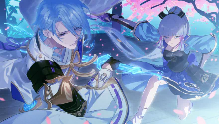 Kamisato Ayato Kamisato Ayaka (Genshin Impact) video game Genshin Impact HD Desktop Wallpaper | Background Image