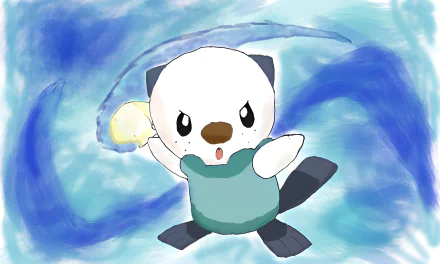  Oshawott Shell Attack | Official Wallpaper