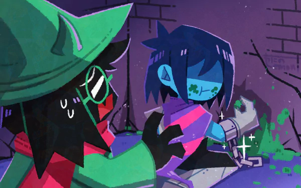 Ralsei (deltarune) Kris (deltarune) video game deltarune HD Desktop Wallpaper | Background Image