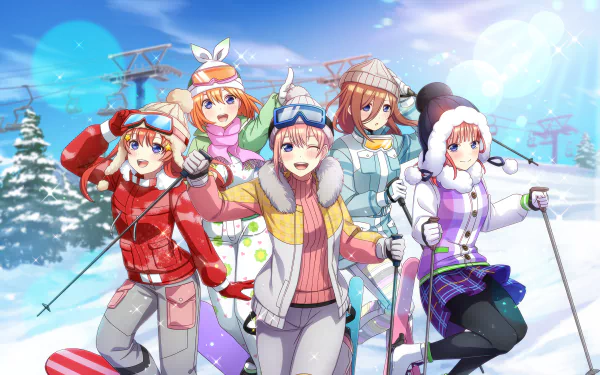 Itsuki Nakano Yotsuba Nakano Miku Nakano Nino Nakano Ichika Nakano Anime The Quintessential Quintuplets HD Desktop Wallpaper | Background Image
