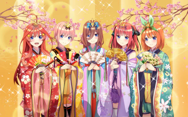 Itsuki Nakano Yotsuba Nakano Miku Nakano Nino Nakano Ichika Nakano Anime The Quintessential Quintuplets HD Desktop Wallpaper | Background Image