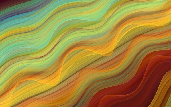 Wave Colorful Apophysis Pastels Curves HD Wallpaper | Background Image
