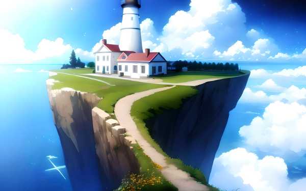 Anime Landscape AI Art HD Wallpaper | Background Image