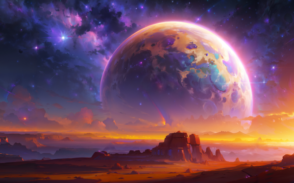 Fantasy Landscape Planet Space Mars HD Wallpaper | Background Image
