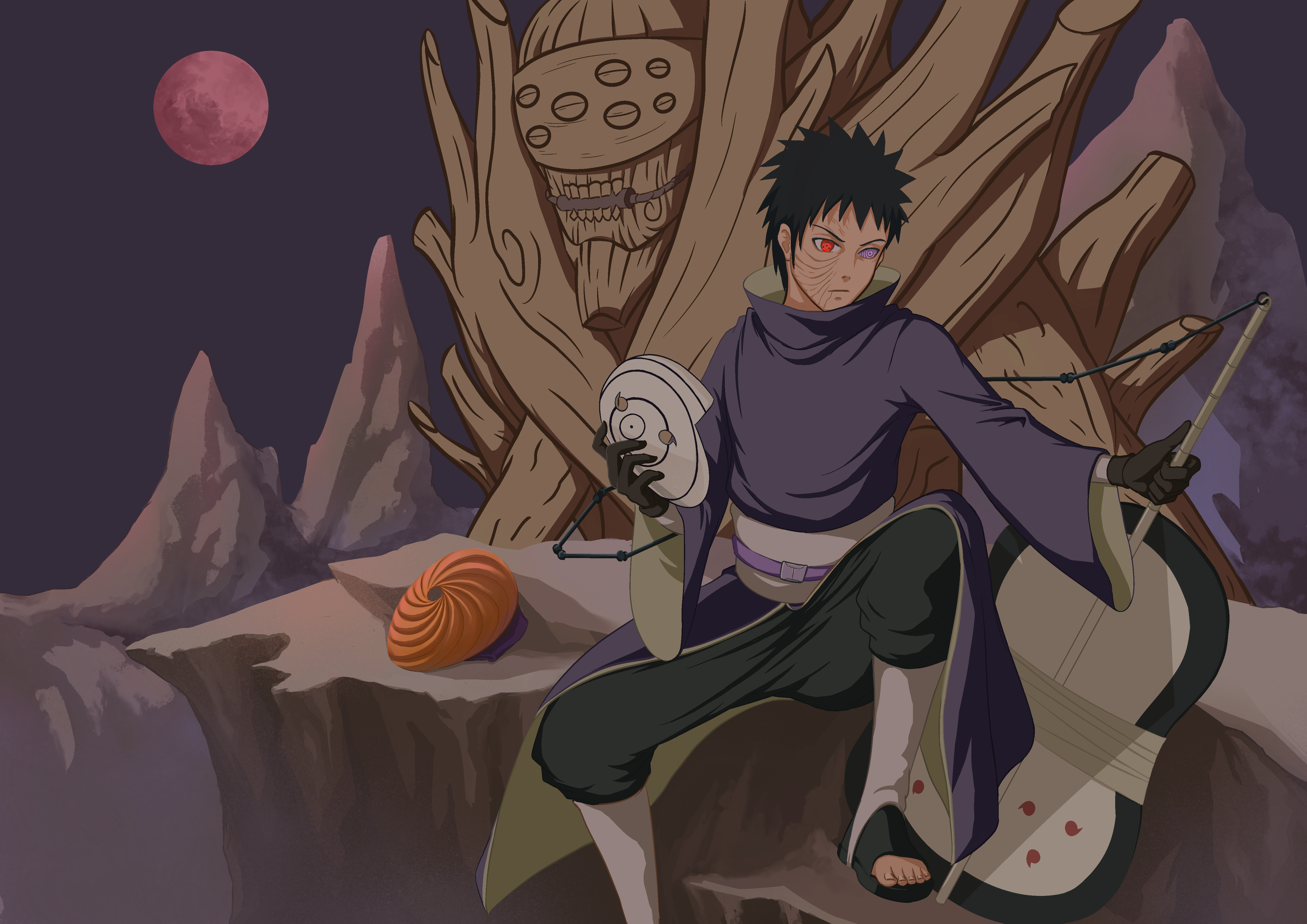 Obito Uchiha, Sharingan, 4K,3840x2160, Wallpaper