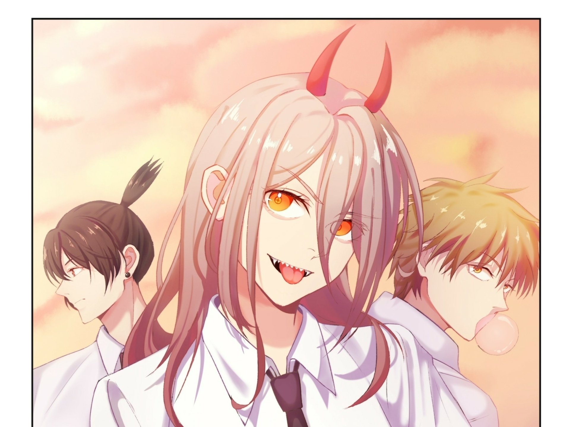 Download Denji (Chainsaw Man) Power (Chainsaw Man) Aki Hayakawa Anime Chainsaw Man HD Wallpaper by _如是而已_