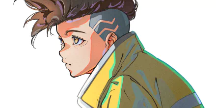 4K Ultra HD anime wallpaper featuring David from Cyberpunk: Edgerunners with distinctive cybernetic patterns and a futuristic jacket.