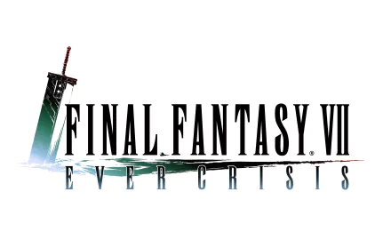 HD desktop wallpaper featuring the logo of Final Fantasy VII: Ever Crisis with a stylized sword and modern text design.
