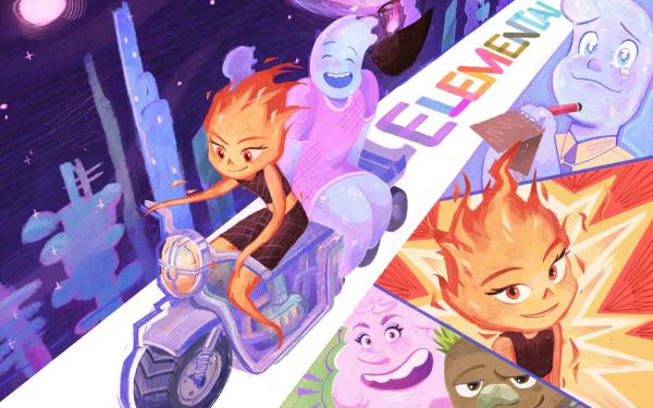 Wade Ripple Ember Lumen movie elemental HD Desktop Wallpaper | Background Image