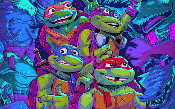 movie Teenage Mutant Ninja Turtles: Mutant Mayhem HD Desktop Wallpaper | Background Image