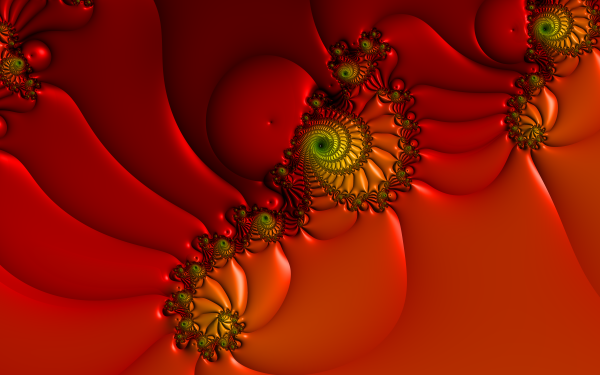 Abstract Fractal Digital Red Trippy Psychedelic HD Wallpaper | Background Image