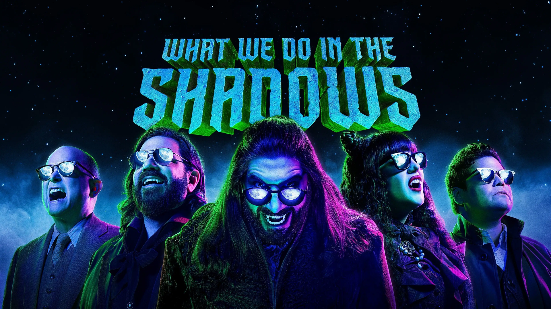 Download Kayvan Novak Matt Berry Natasia Demetriou Harvey Guillén Mark Proksch TV Show What We Do In The Shadows 4k Ultra HD Wallpaper