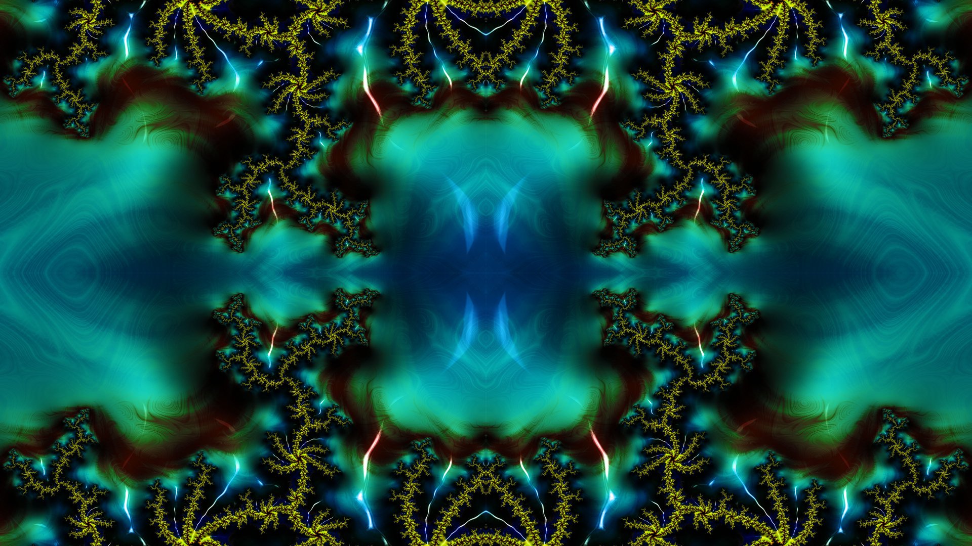 Trippy Psychedelic Fractal Wallpaper by Dr-Pen