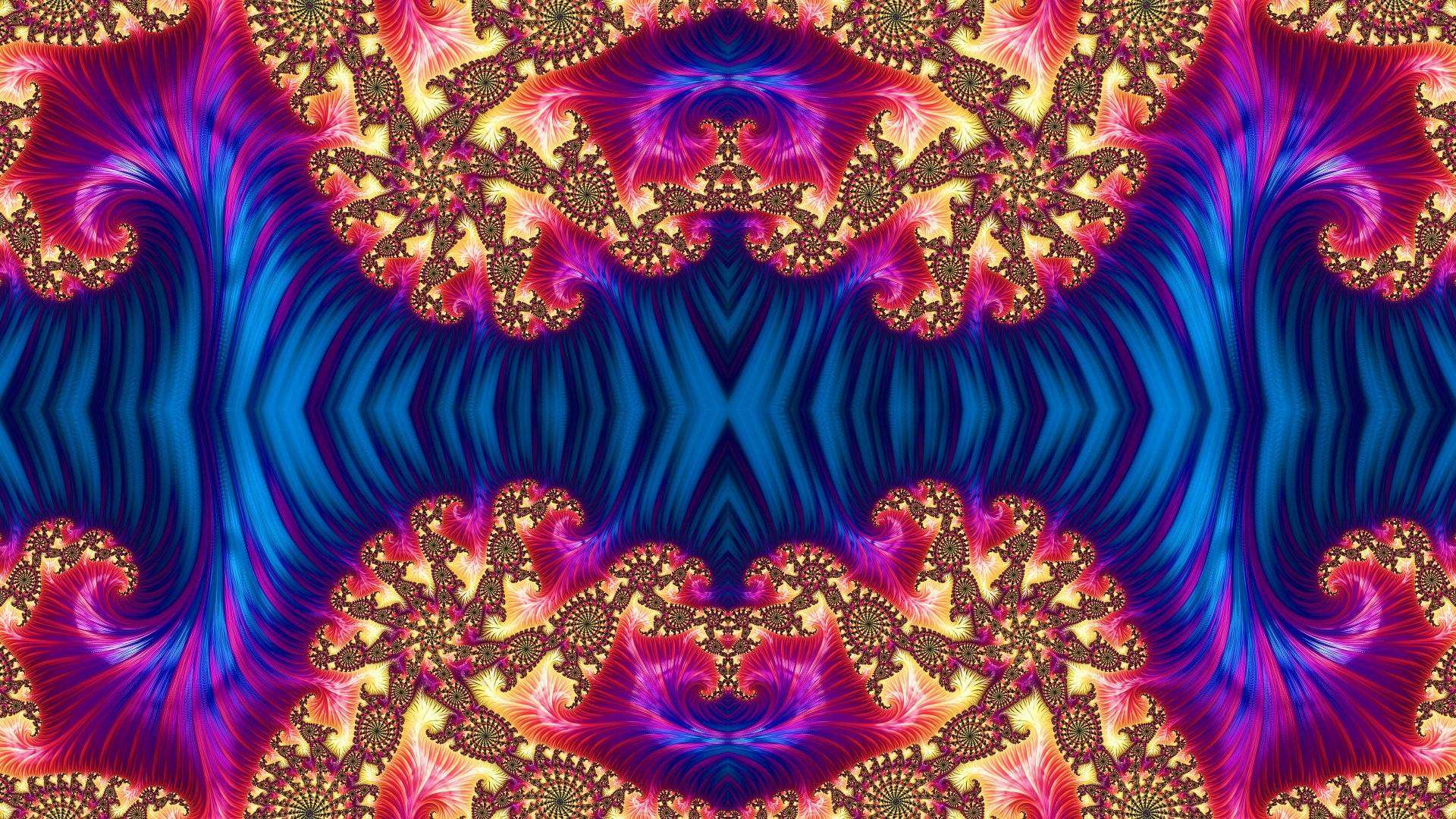 Trippy Psychedelic Fractal Wallpaper by Dr-Pen