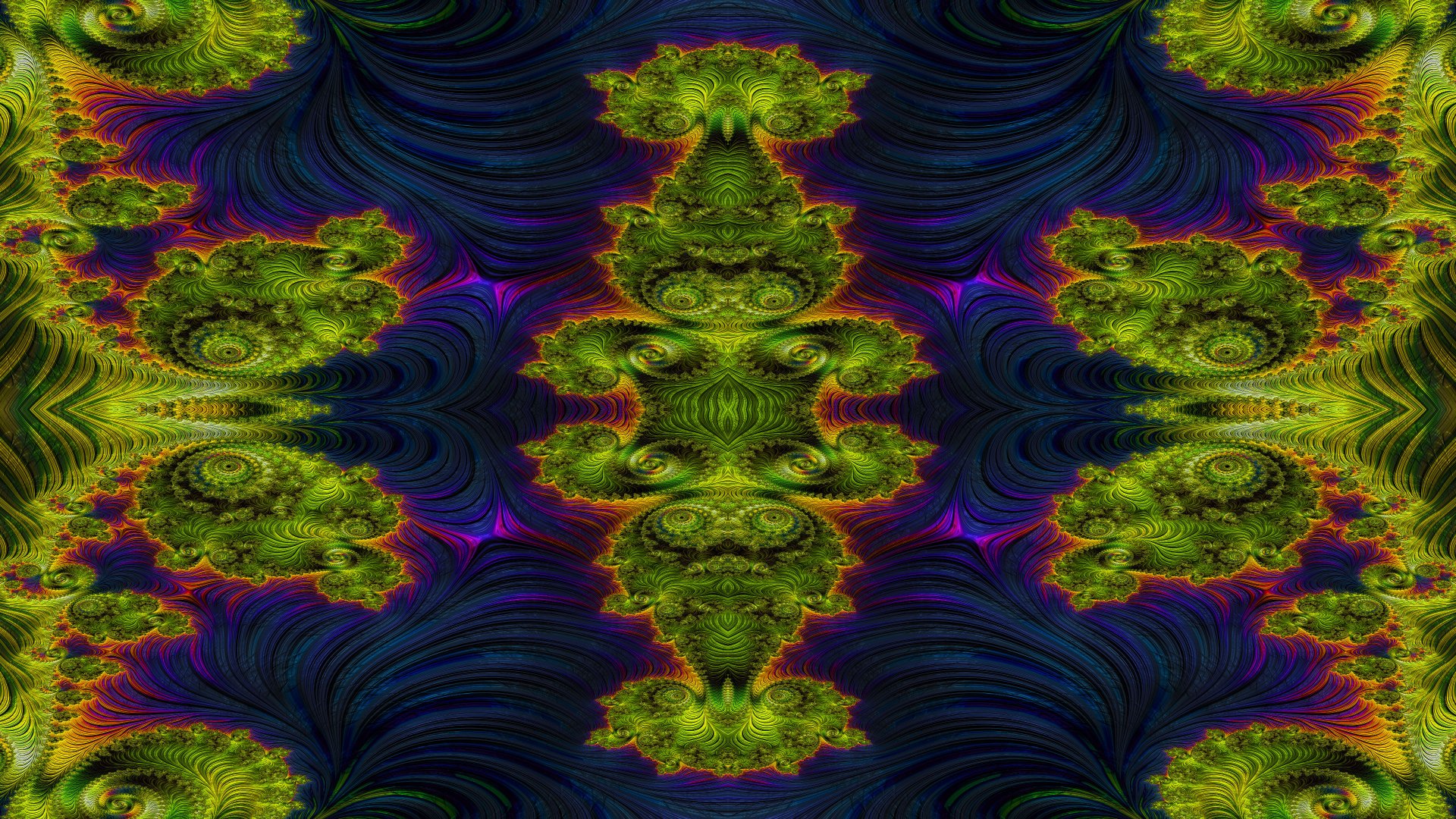 Trippy Psychedelic Fractal Wallpaper by Dr-Pen