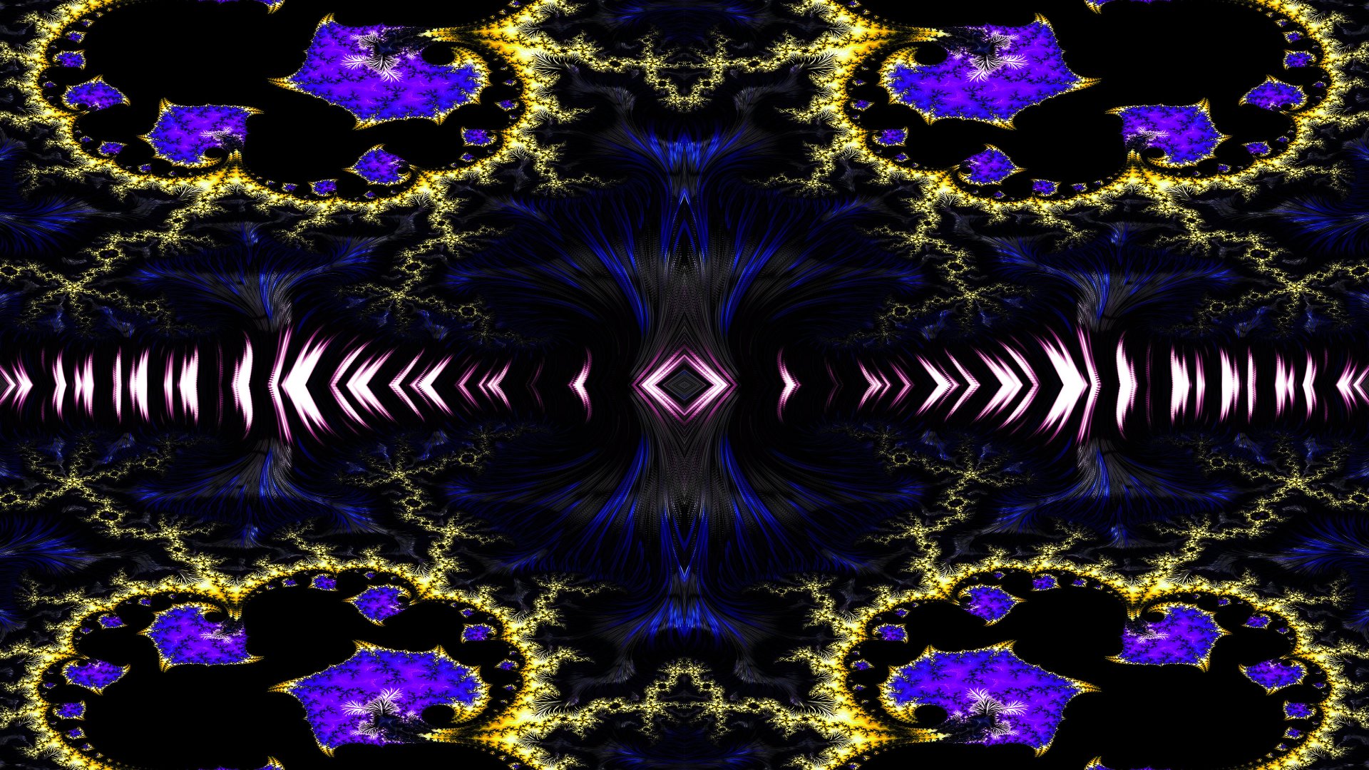 Trippy Psychedelic Fractal Wallpaper by Dr-Pen