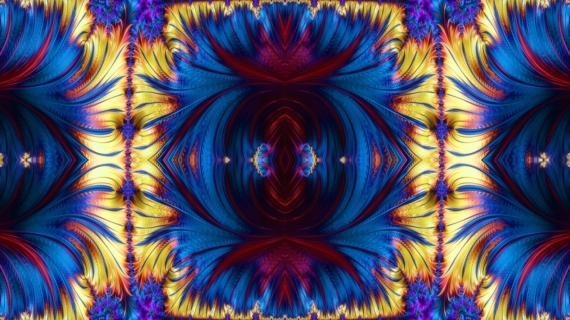 Trippy Psychedelic Fractal Wallpaper by Dr-Pen