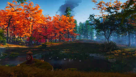 forest tree lake peace video game Japanese Ghost of Tsushima HD Desktop Wallpaper | Background Image