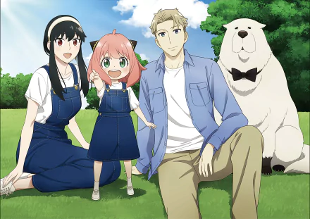 Yor Forger Anya Forger Loid Forger Bond (Spy x Family) Anime Spy x Family HD Desktop Wallpaper | Background Image