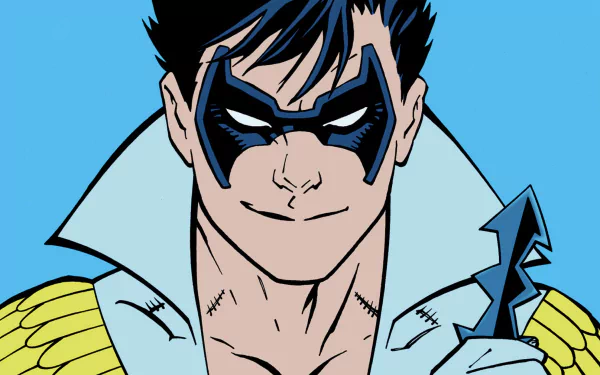 Nightwing comic character featured in a high-definition desktop wallpaper.