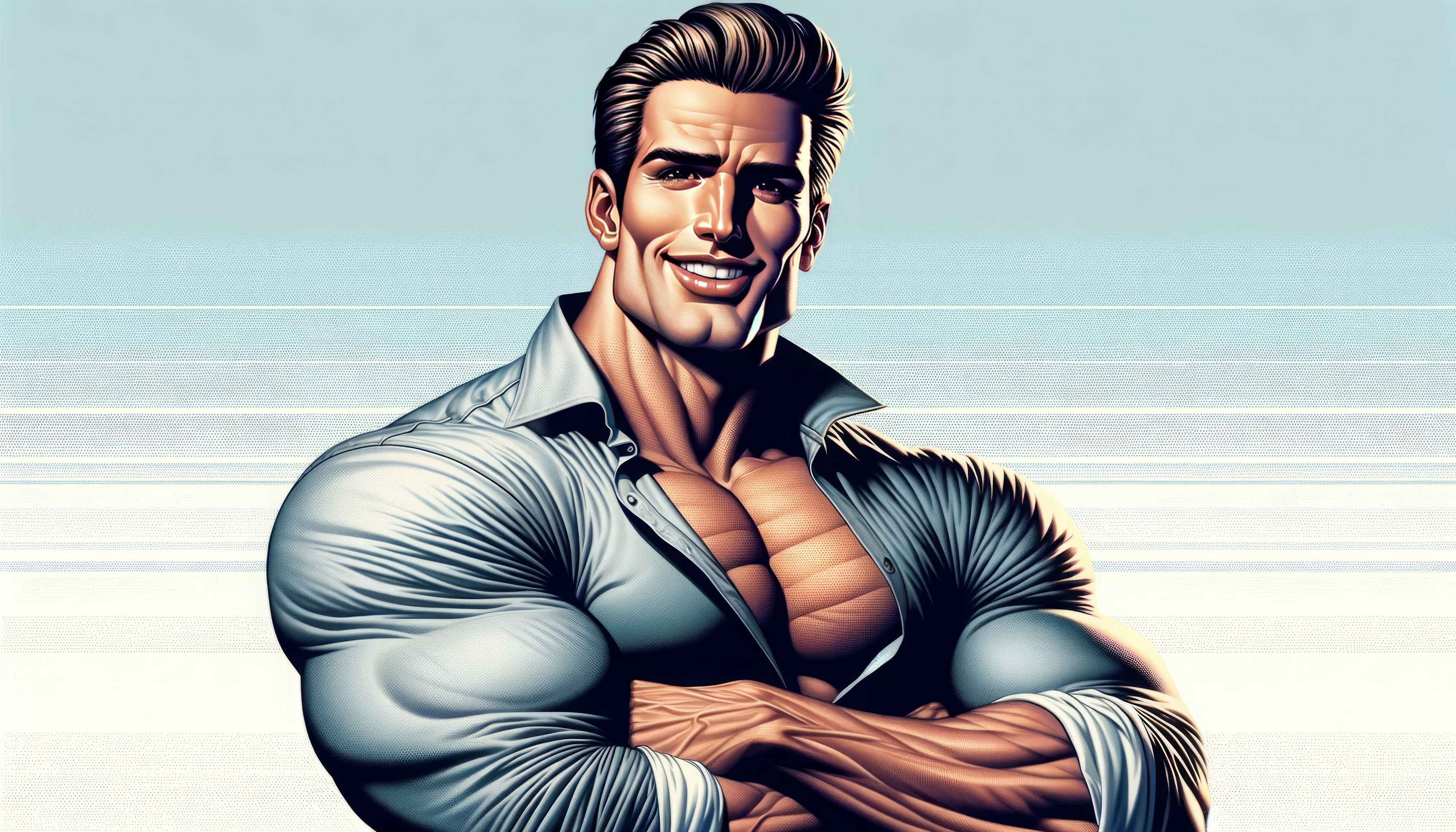 Download Muscular Giga Chad Wallpaper