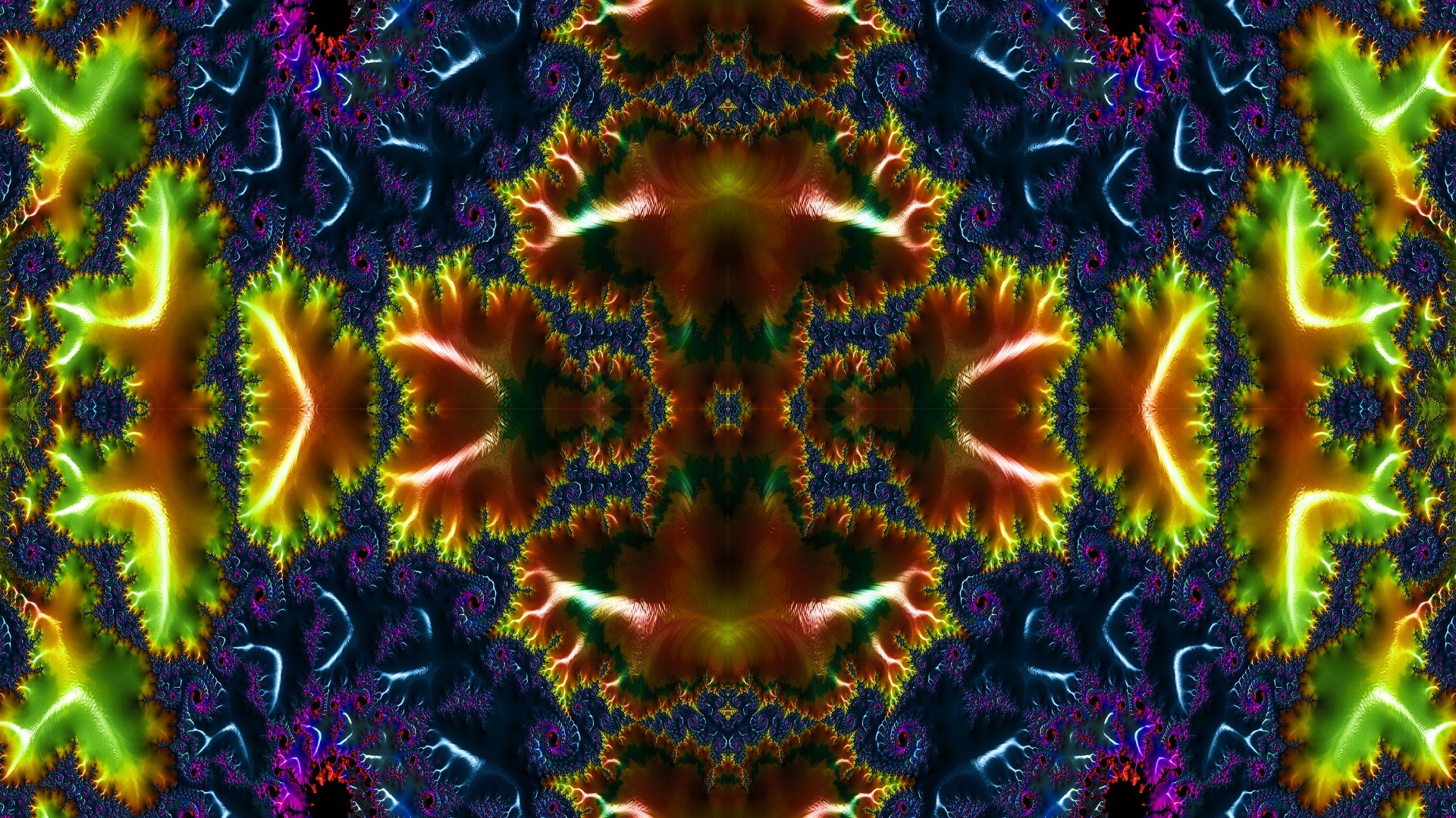 Trippy Psychedelic Fractal 4k Desktop Wallpaper by Dr-Pen