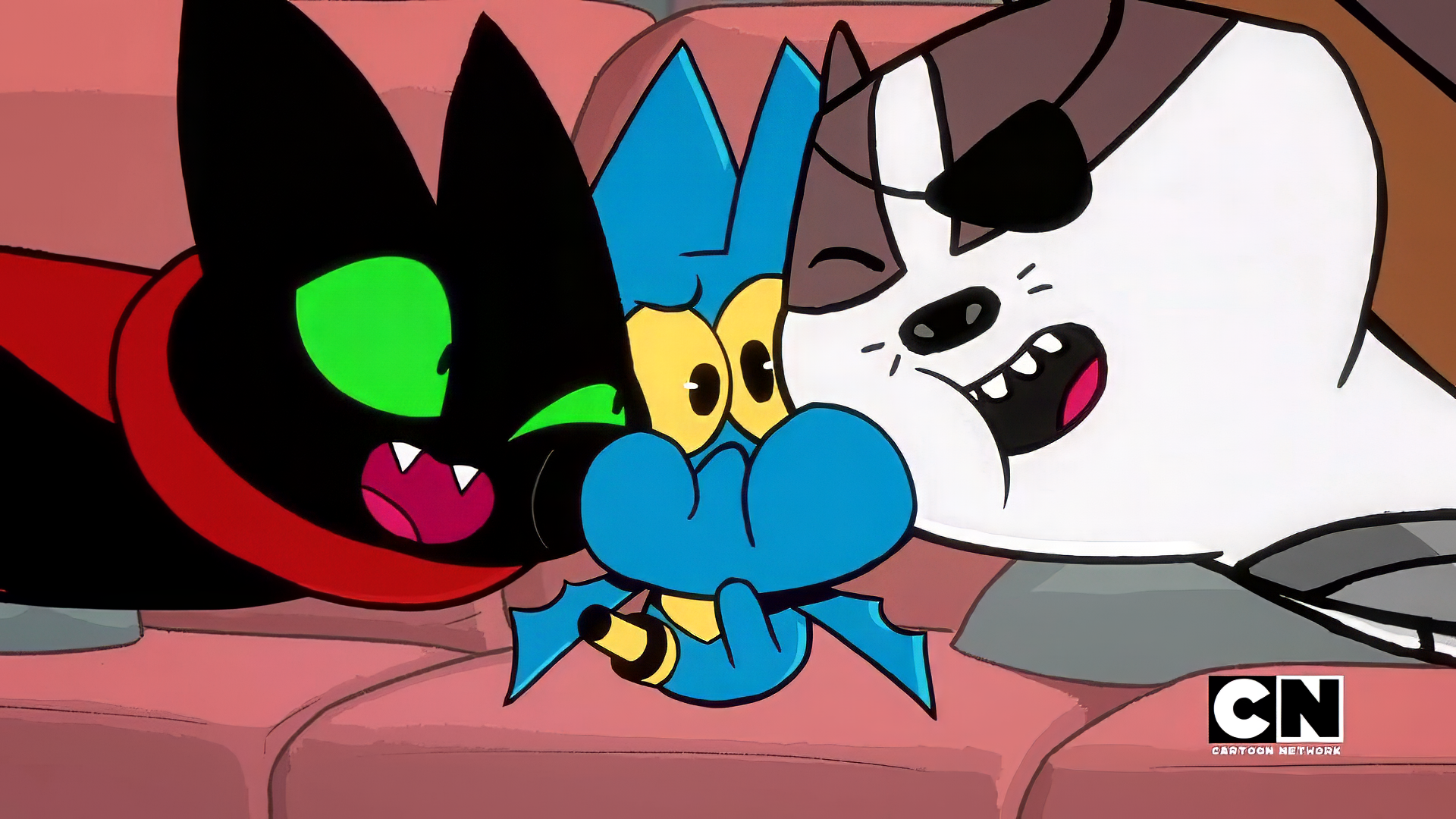 HD wallpaper of Mao Mao and friends from Mao Mao: Heroes of Pure Heart, animated series on Cartoon Network.