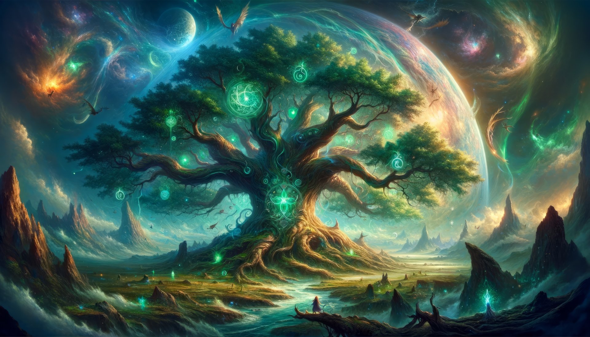 Mystical Yggdrasil Tree HD Wallpaper by patrika